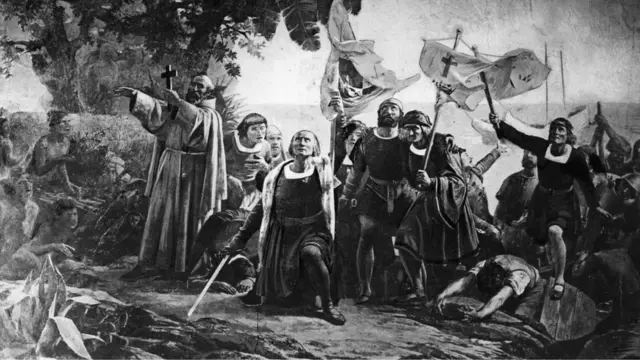 Открытие Америки Колумбом (картина Доминика Пуэбло, 1754 год)