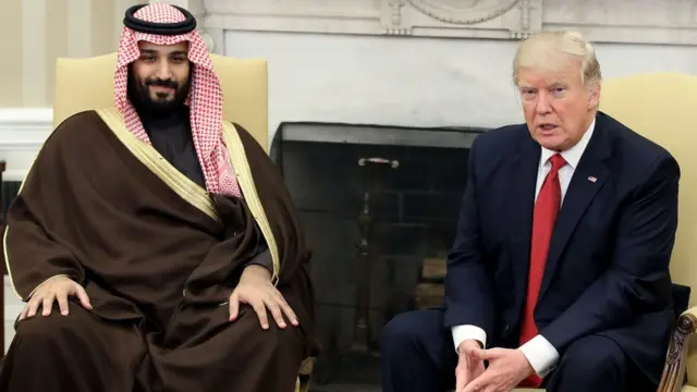 MBS y Donald Trump.