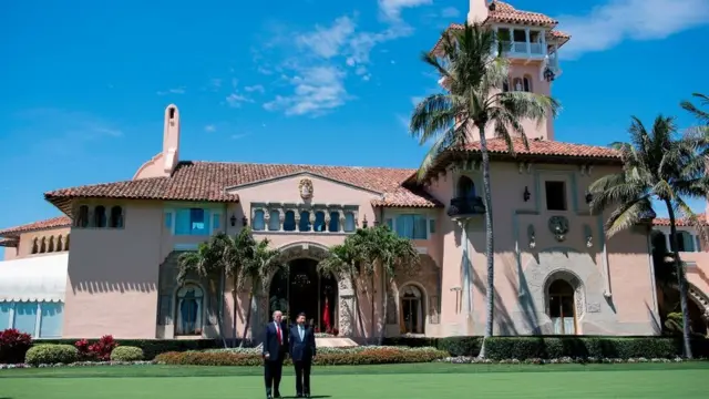 Trump y el presidente chino en Mar-a-Lago.
