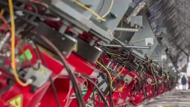 Rieles para mover el sarcófago