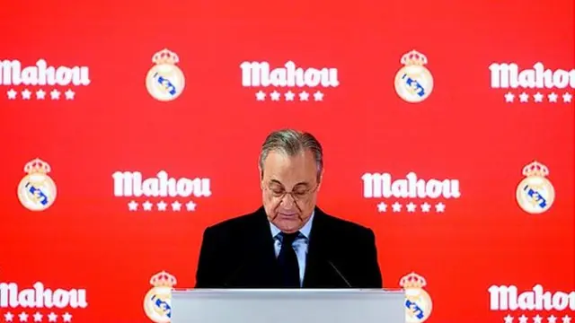 Florentino Perez addresses the media