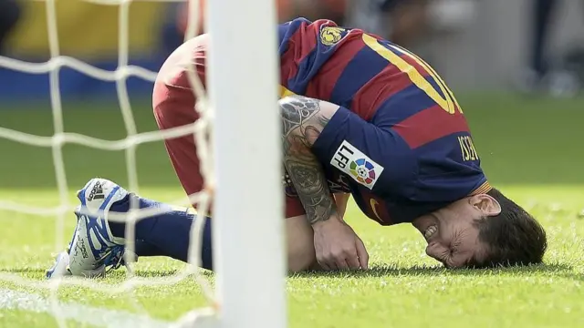 Tiredness and a recurring injury could be making Messi stall
