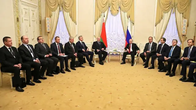 Александр Лукашенко и Владимир Путин