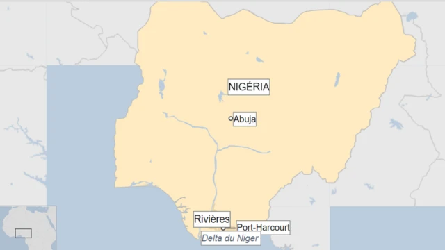 Carte Rivières du Nigéria