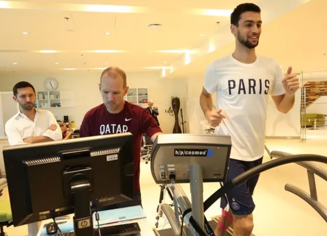 Javier Pastore training at Aspetar