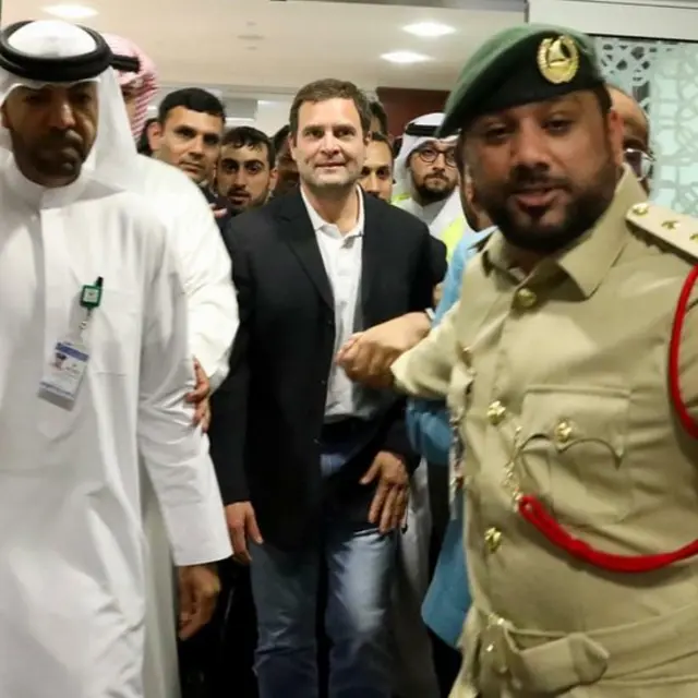 راہل گاندھی امارات کے دو روزہ دورے پر تھے