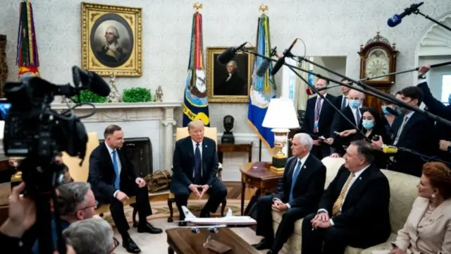 Во время встречи Трампа и Дуды