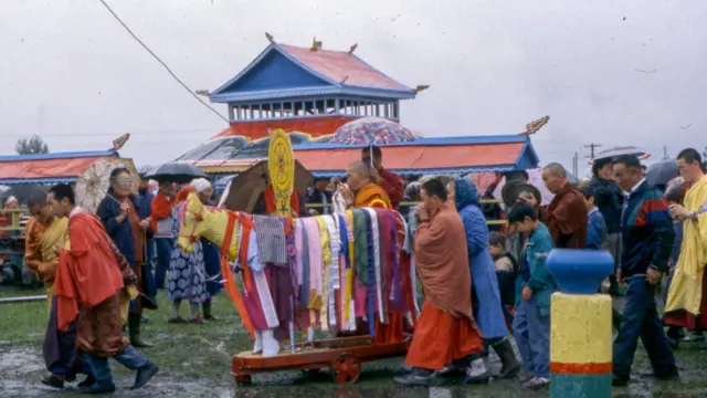 Открытие дацана в селе Жемчуг, Тункинский Район, Бурятия, 1993 год