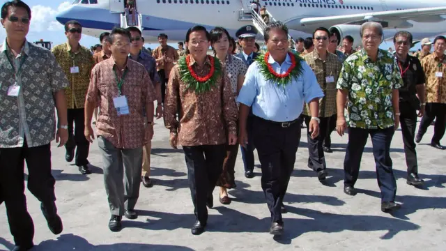 台灣前總統陳水扁2007年出訪馬紹爾。