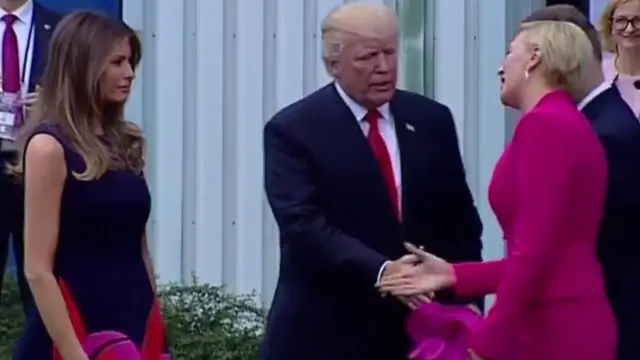 زوجة الرئيس البولندي والسيدة الاولى في الولايات المتحدة ميلانيا ترامب