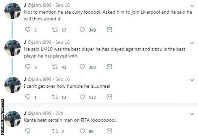 Twitter user @jahrul999