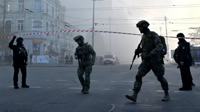 Киев после удара беспилотника