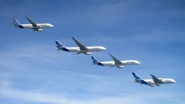 یورپی طیارہ ساز ایئربس کے طیارے