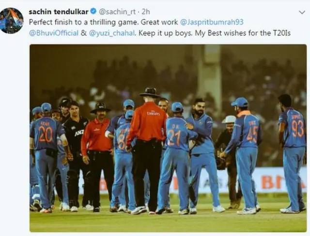 सचिन तेंदुलकर का ट्वीट