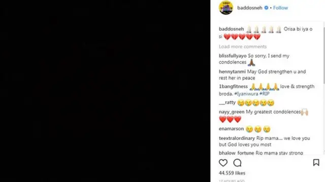 Olamide Instagram post.