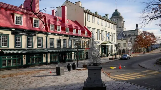 Lugar del ataque en Quebec.