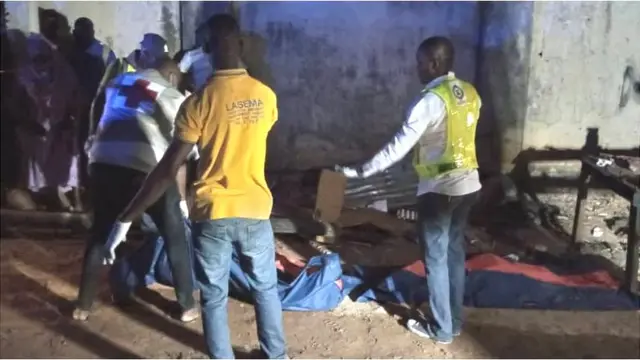 Awọn osisẹ ajọ Lasema n sisẹ nibi ti ibugbamu ti waye