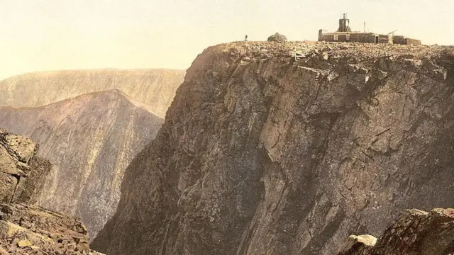 El antiguo observatorio de Ben Nevis fue cerrado en 1904.