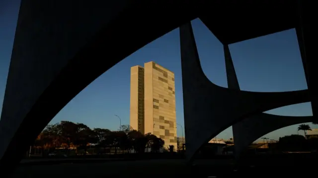 Prédio do Congresso visto a partir do Palácio do Planalto