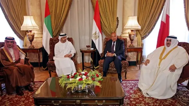 Suudi Arabistan, BAE, Mısır ve Bahreyn Dışişleri Bakanları, Temmuz 2017