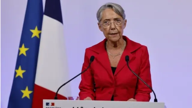 फ़्रांस की प्रधानमंत्री एलिज़ाबेथ बोर्न