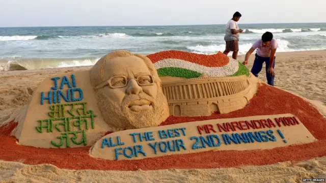 નરેન્દ્ર મોદીનું રેતશિલ્પ