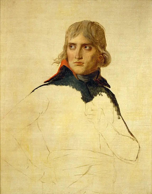 Retrato inacabado de Napoleão feito por Jacques-Louis David