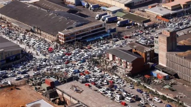 Un embotellamiento en Durban