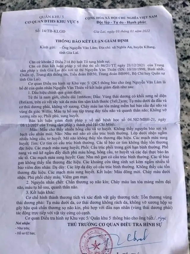 Gia đình cung cấp