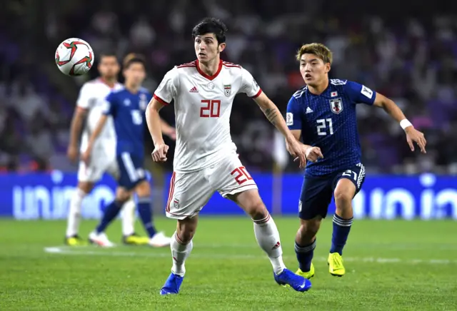 مسابقه فوتبال بین ایران و ژاپن در جام ملت‌های آسیا