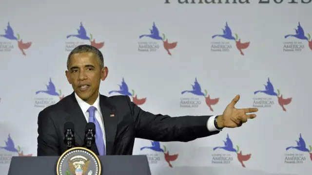 Barack Obama durante la Cumbre de las Américas en 2015.