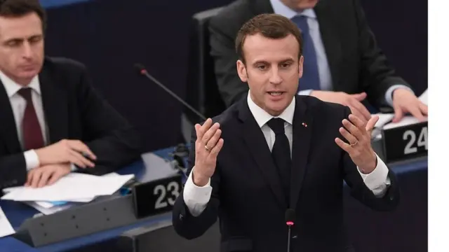 Predsednik Makron u Evropskom parlamentu, Strazbur, 17. april 2018