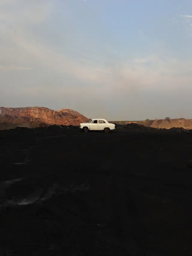Alfombra de carbón en Jharia