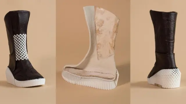 حذاء مصنوع من مادة المايسيليوم