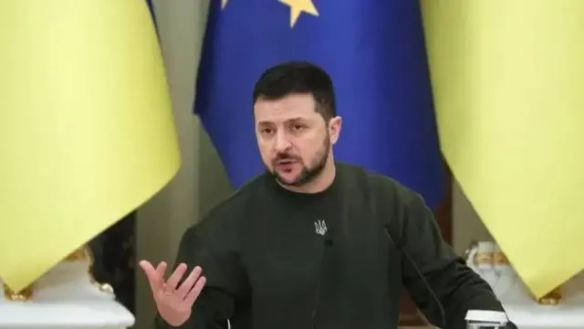 O presidente ucraniano Volodymyr Zelensky