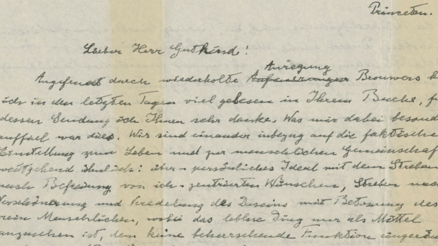 Письмо Эйнштейна на немецком языке