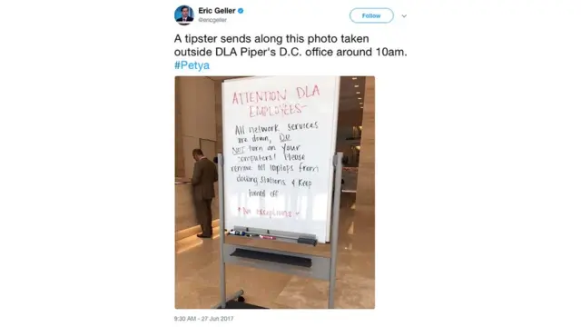 Сотрудникам DLA Piper настоятельно советовали не включать компьютеры