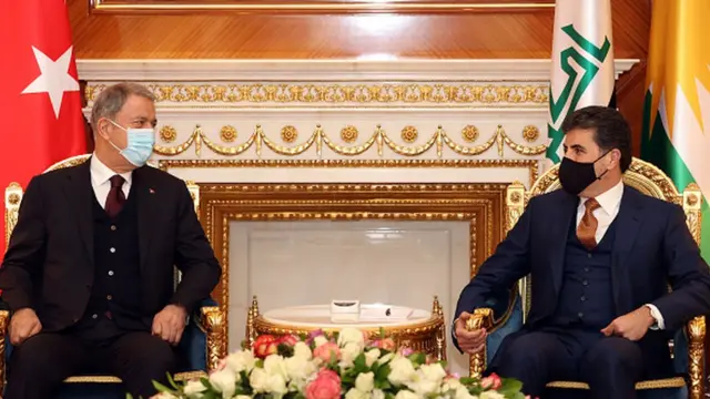 Hulusi Akar ve Irak Kürdistan Bölgesel Yönetimi Başkanı Neçirvan Barzani