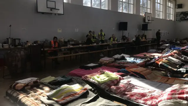 Спортивный зал отдан беженцам