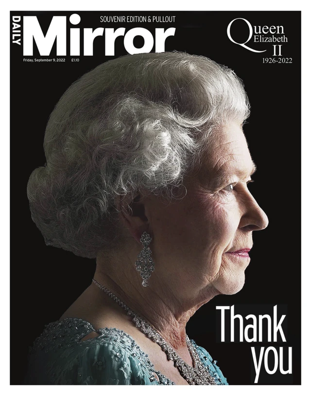The Mirror front page