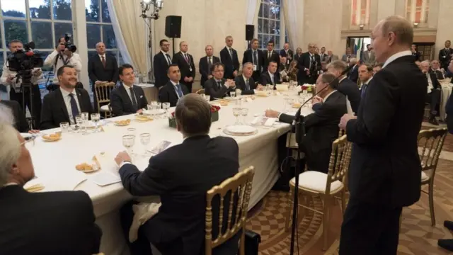 На ужине в честь Владимира Путина в Риме