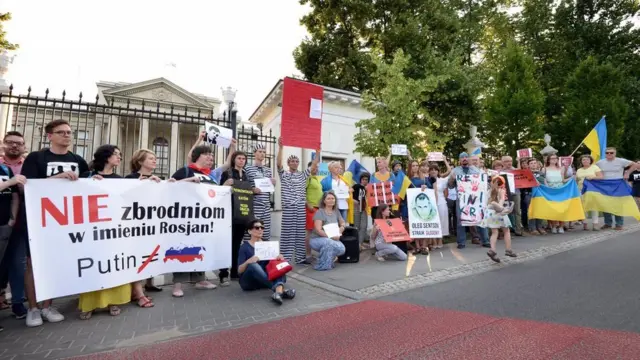 Акція на підтримку Сенцова у Варшаві