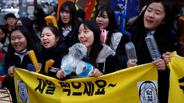 Estudantes na Coreia do Sul