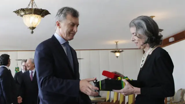 Mauricio Macri e Cármen Lúcia