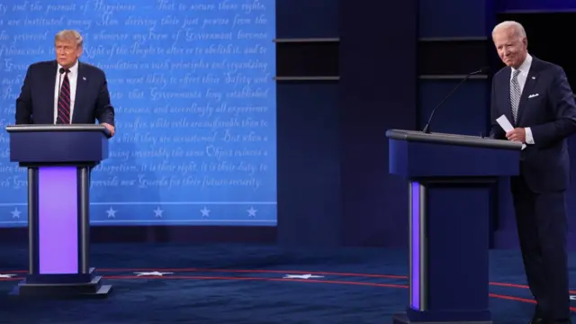 الرئيس ترامب ومنافسه بايدن