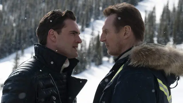 Liam Neeson and Tom Bateman