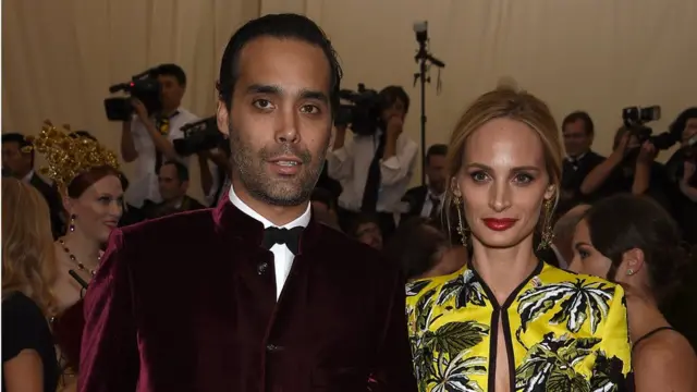 Andrés Santo Domingo y su mujer, Lauren Davis