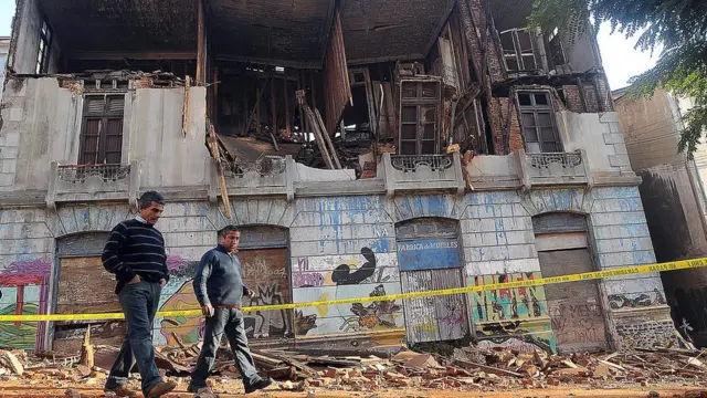 Ruinas del terremoto en Chile.