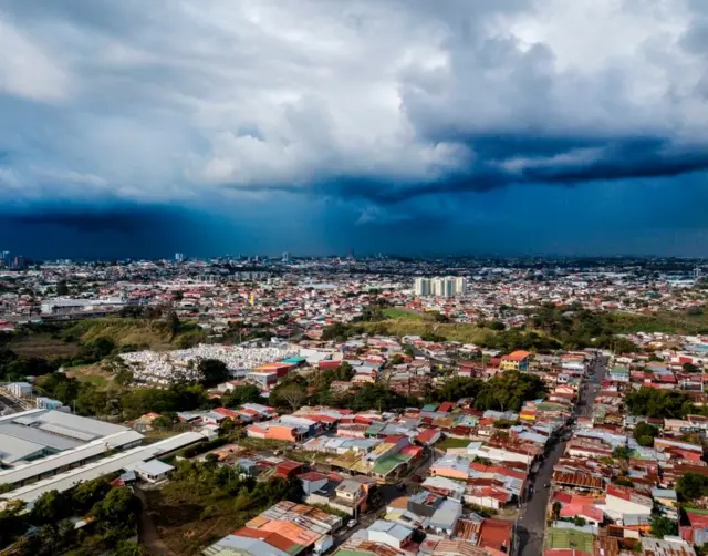 Toma aérea de San José de Costa Rica