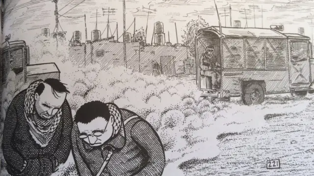 Detalle de "Palestina", de Joe Sacco.